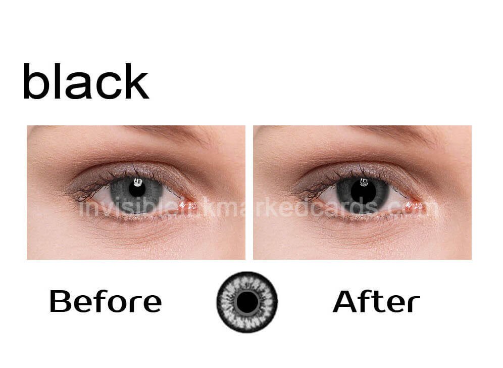 Invisible Ink Contact Lenses for Dark Eyes