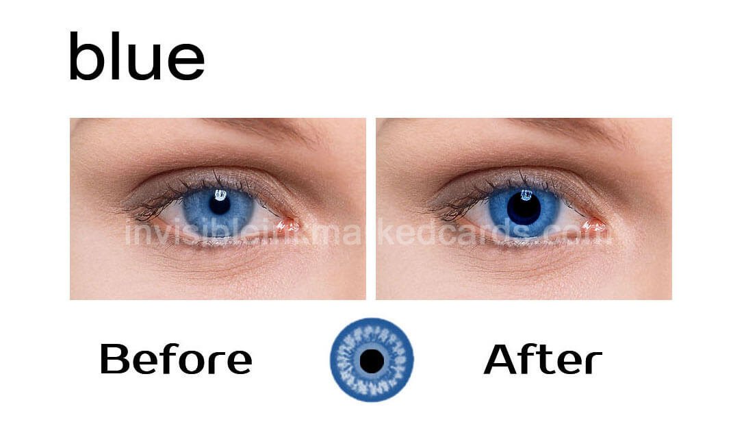 Blue Marked Cards Contact Lenses